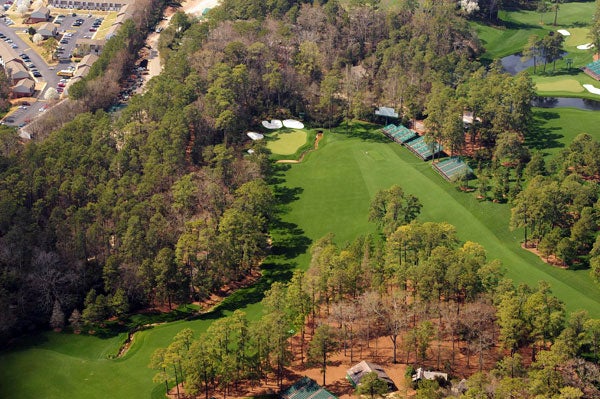 The dogleg-left par-5 13th at Augusta National is one of the all-time great risk-reward holes.  