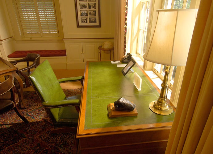 President Eisenhower&rsquo;s desk remains in place on the second floor.