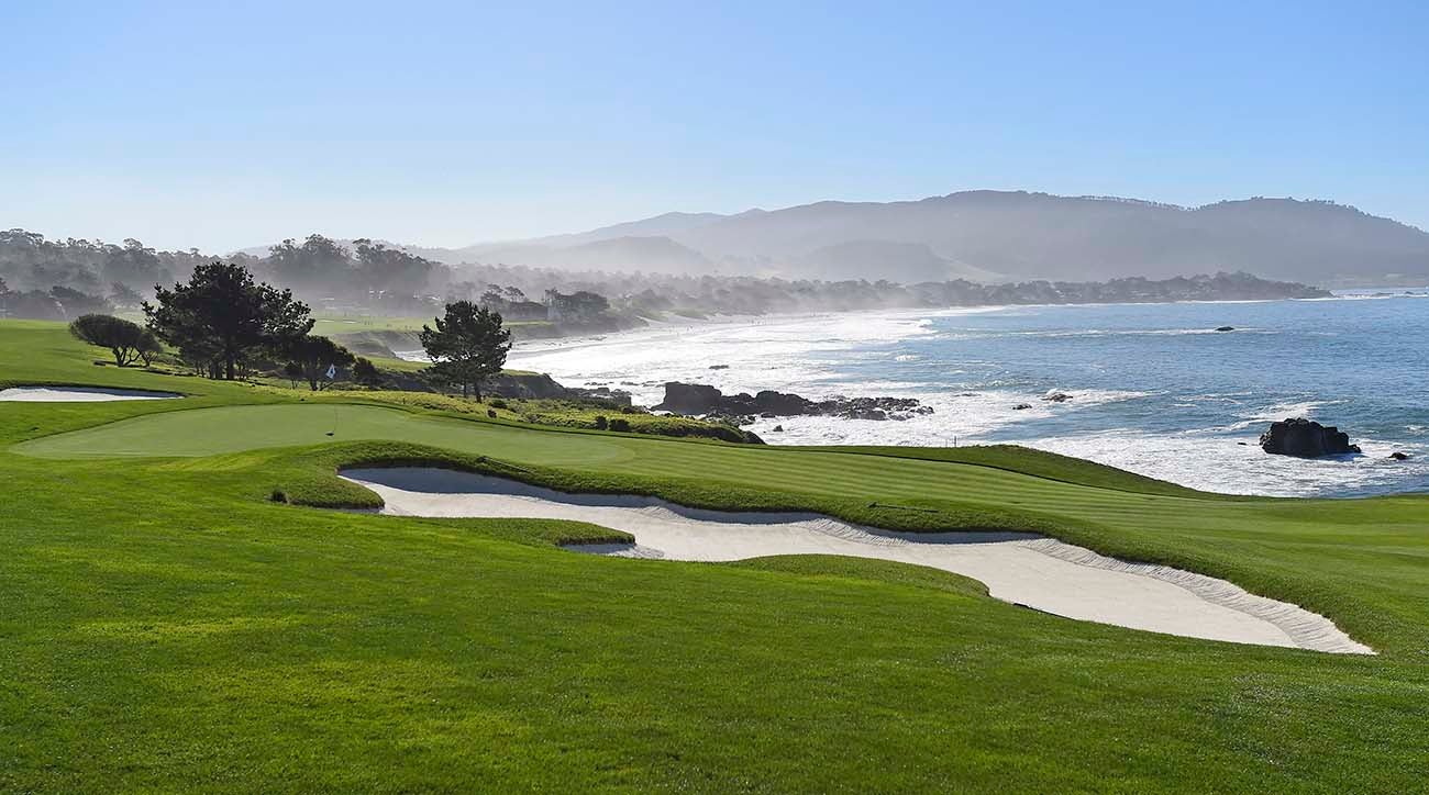 The par-4 8th hole at Pebble Beach Golf Links
