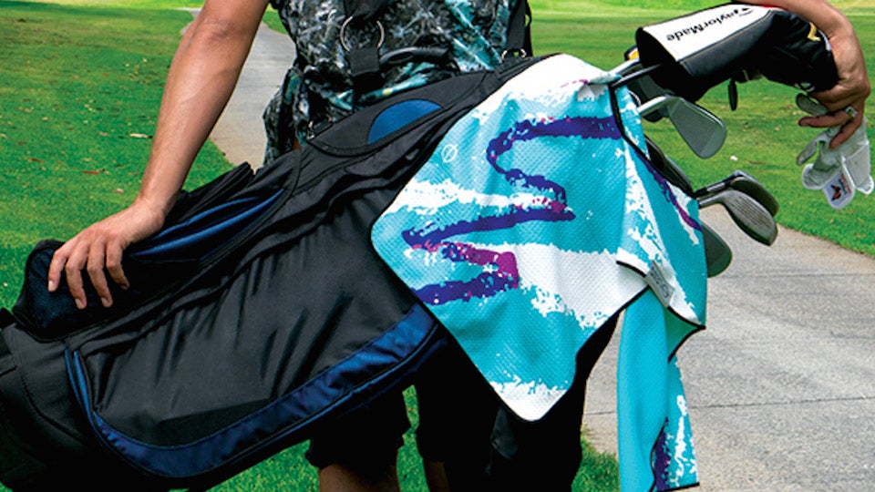 A colorful Leus towel can add pizazz to any bag.