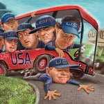 Phil Mickelson Tom Watson Gleneagles Ryder Cup bus