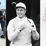 Tiger Woods, George H.W. Bush and Callaway clubs.