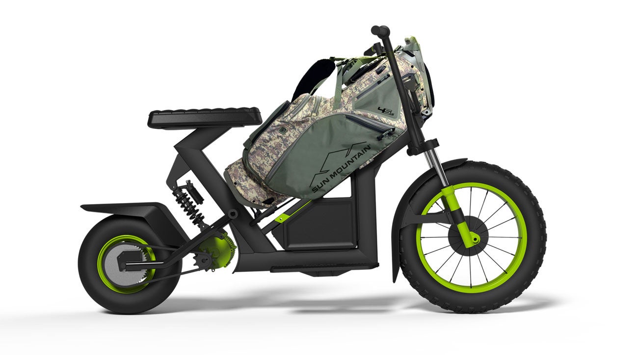 Sun Mountain's FinnCycle tops out at around 15 mph &mdash; similar to a typical golf cart.