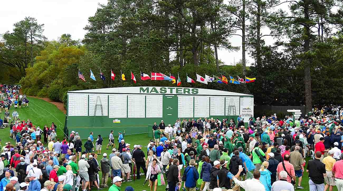 First hole scoreboard, Augusta National