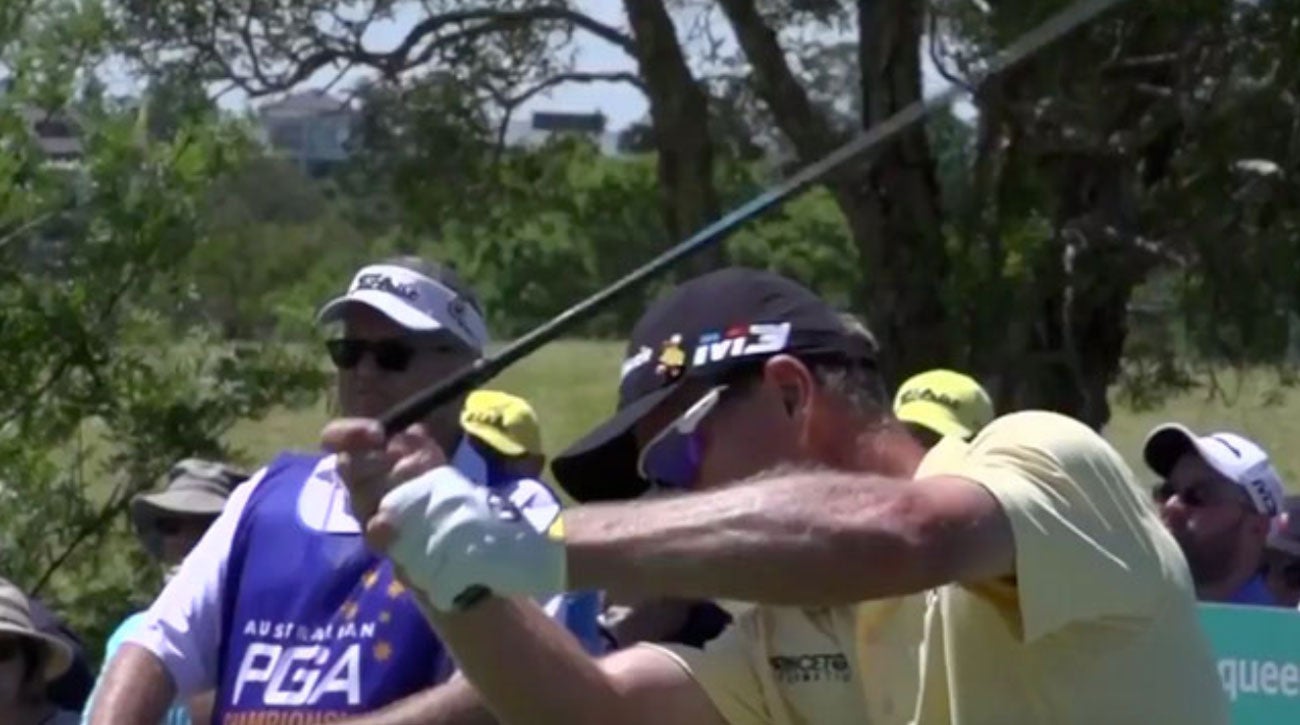 John Senden's club snapped on his downswing at last year's Australian PGA Championship.