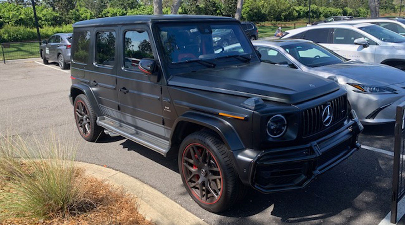 Ian Poulter's Mercedes G-Wagen.
