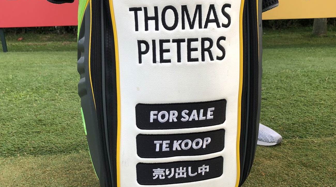 'For Sale': Pro posts plea for sponsor on his golf bag... in three languages