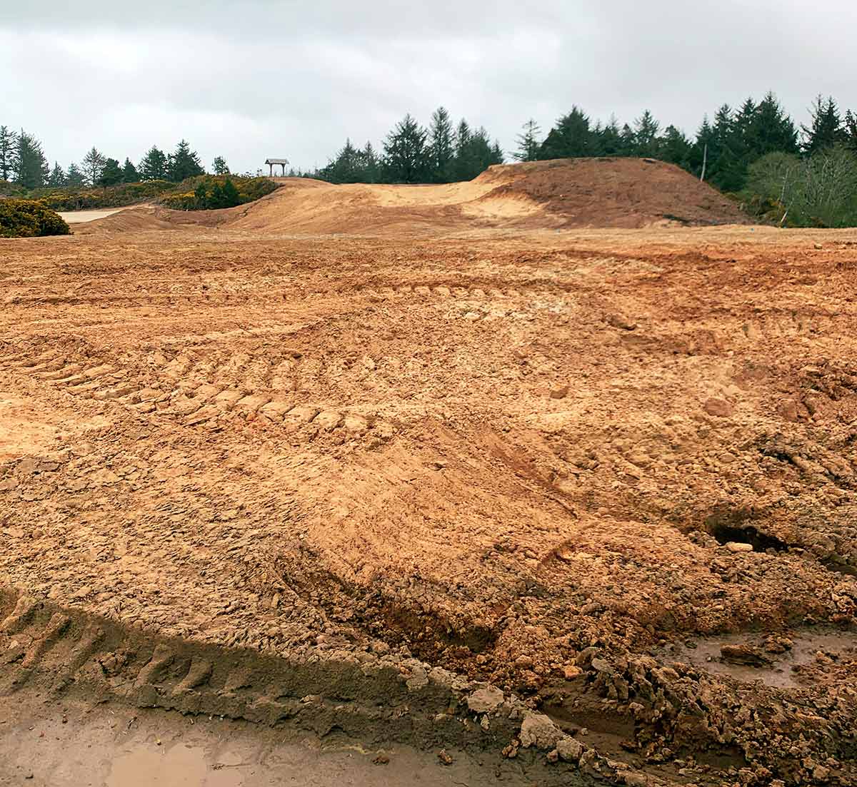 Here&rsquo;s the 11th fairway taking shape, and we&rsquo;re looking up toward the green.