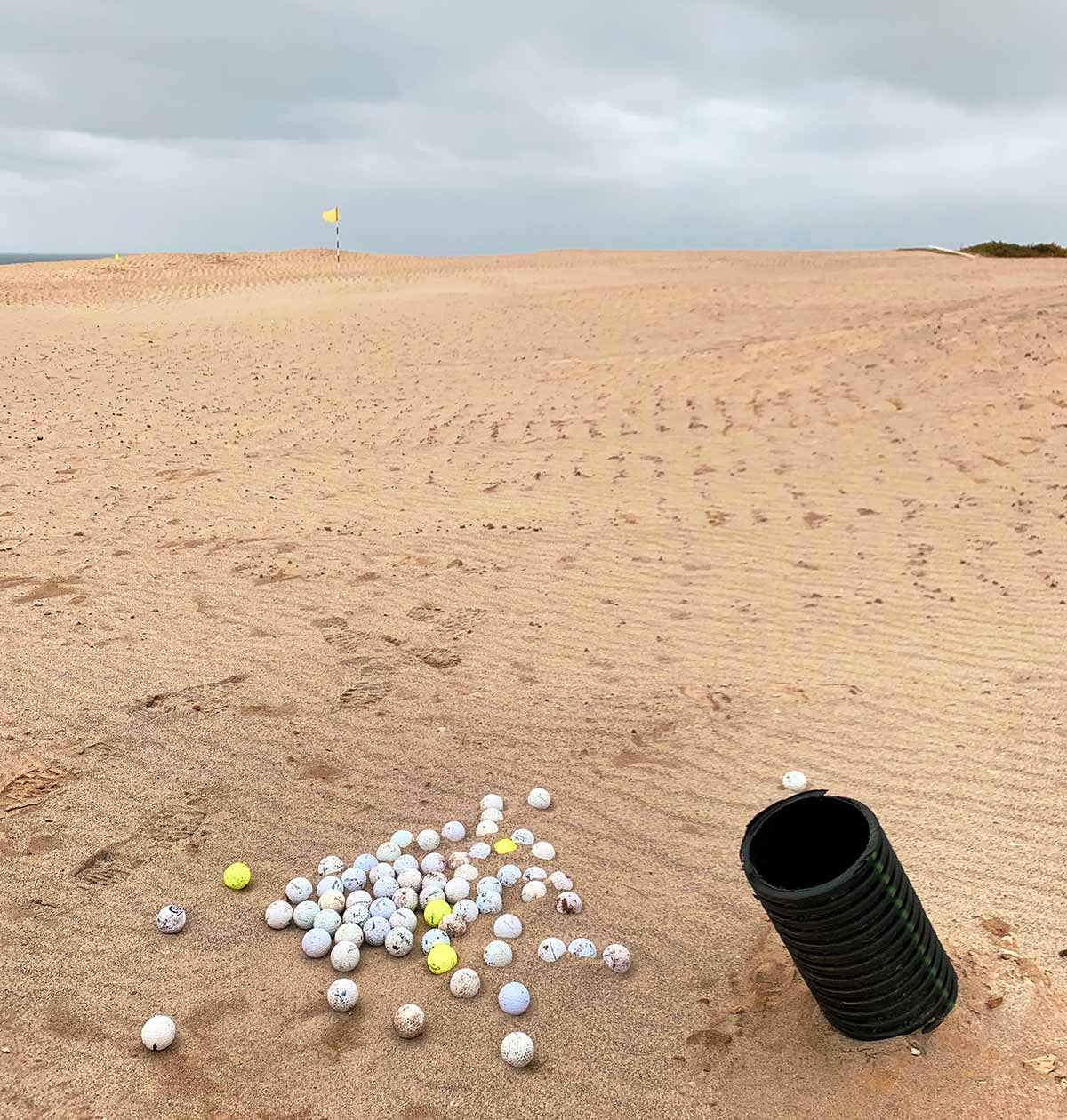 On the 16th green, there&rsquo;s a collection of golf balls that&rsquo;ve been extracted from the beloved Bally Bandon Sheep Ranch.