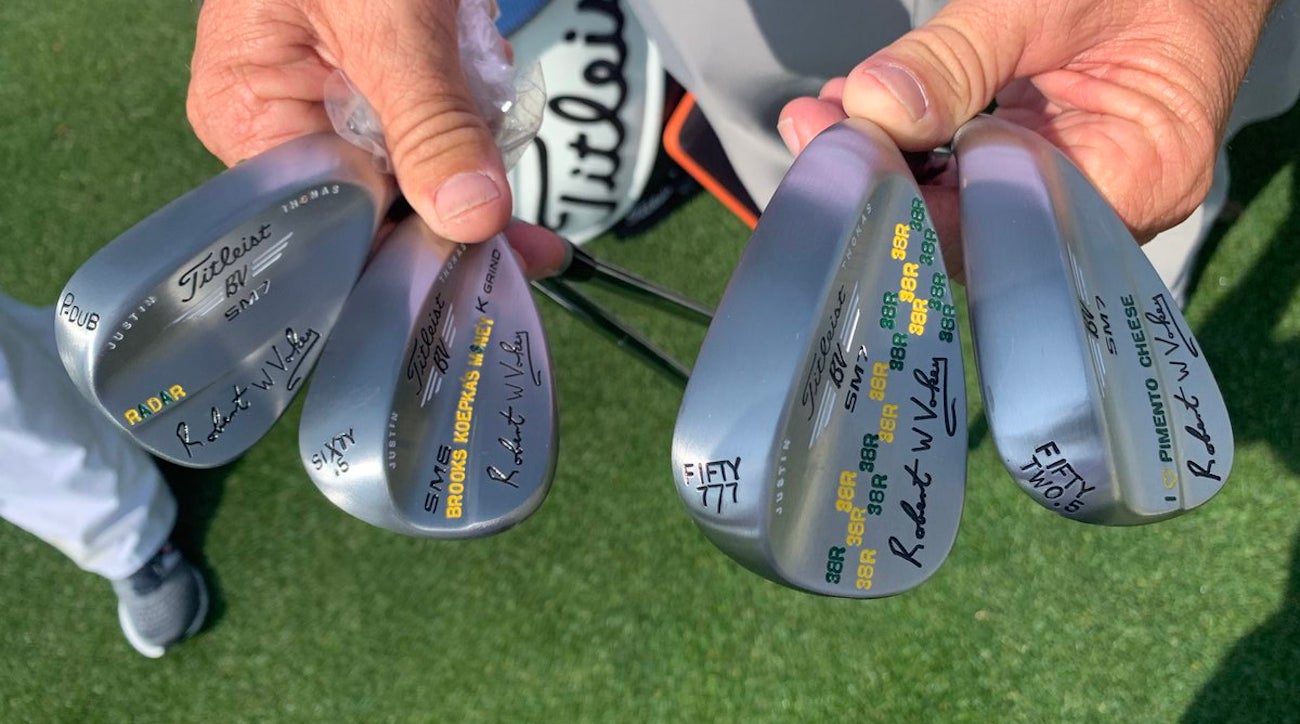Justin Thomas' Masters wedges paid tribute to master craftsman Bob Vokey.