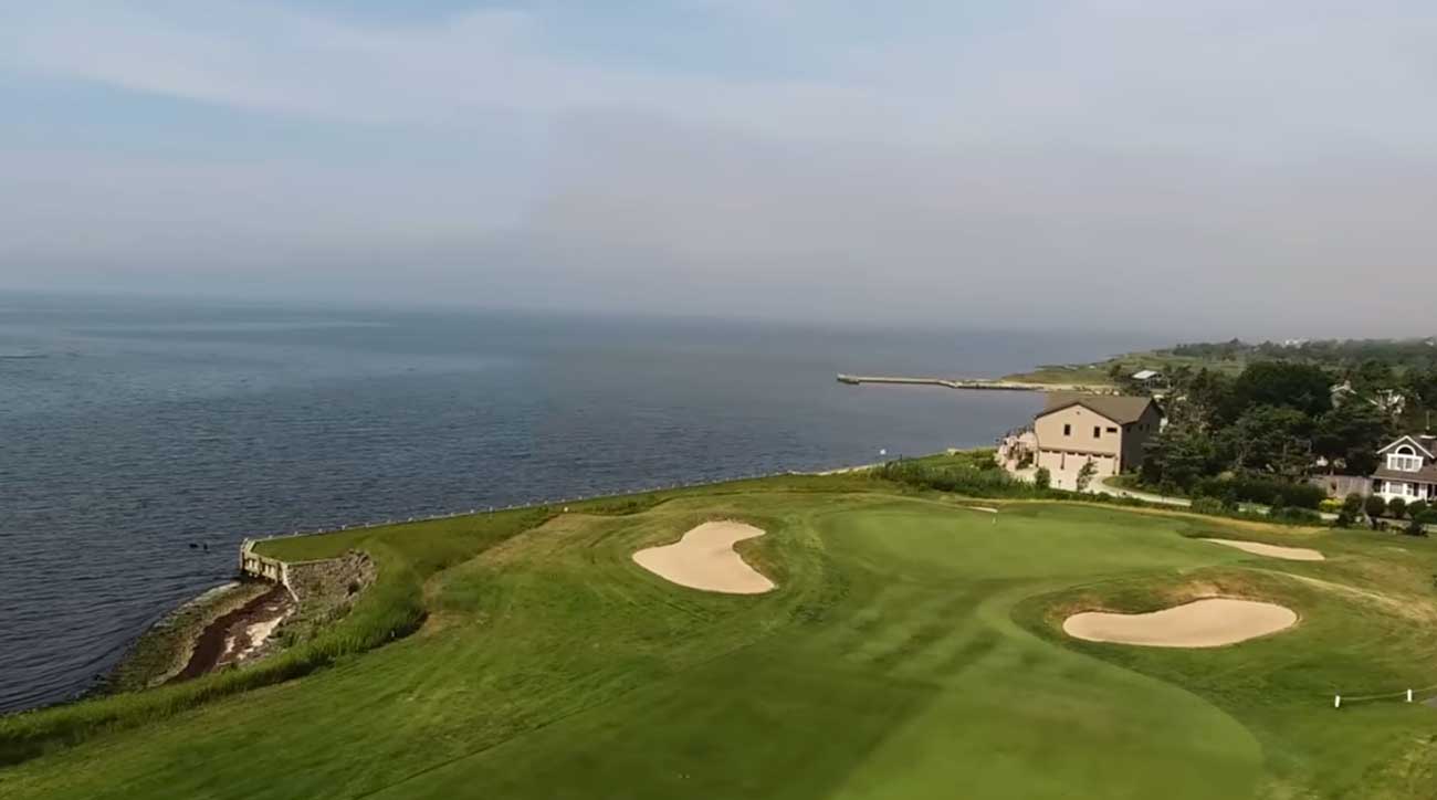 The 15th hole at Bellport Golf Club.