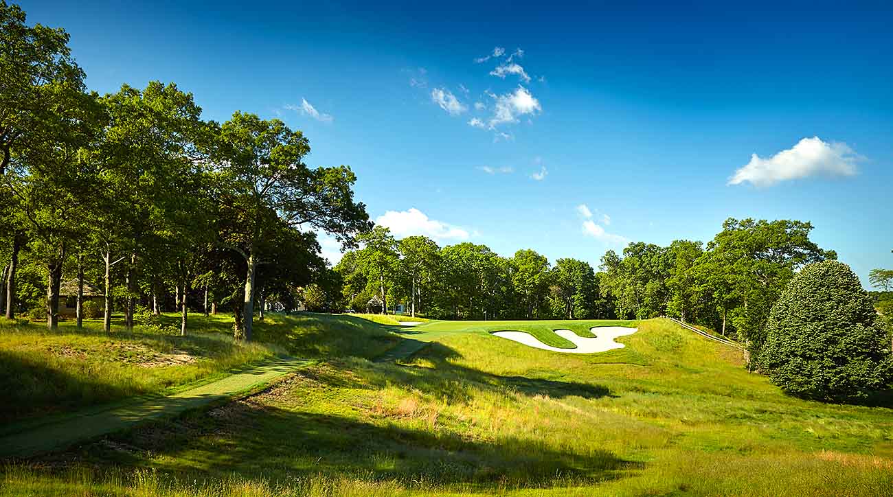 The par-3 14th hole at Bethpage Black. 
