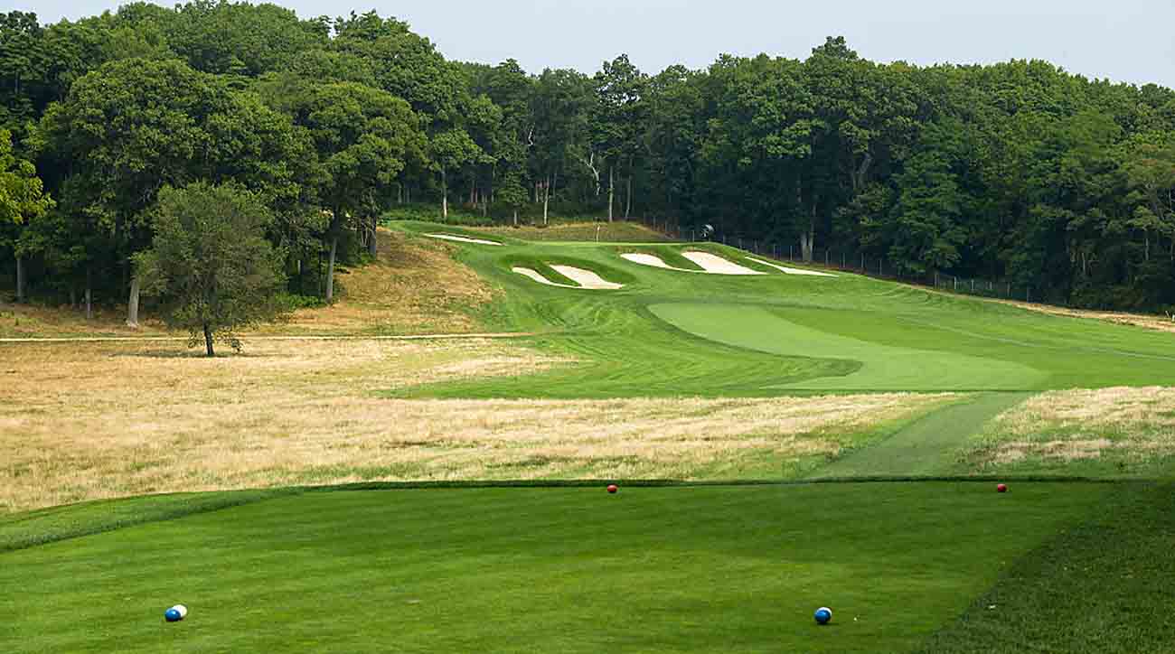 The par-4 15th hole at Bethpage Black.
