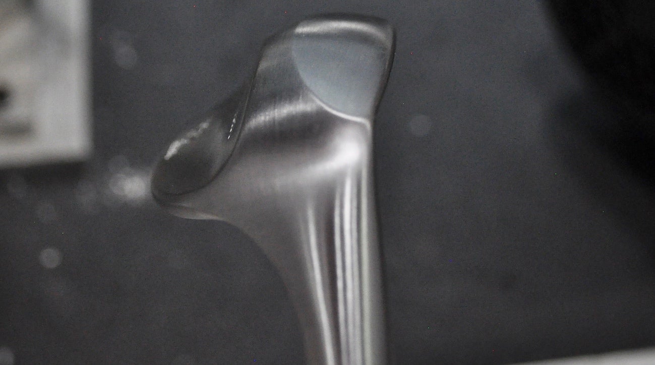 The shaved down heel is visible on Koepka's wedge.