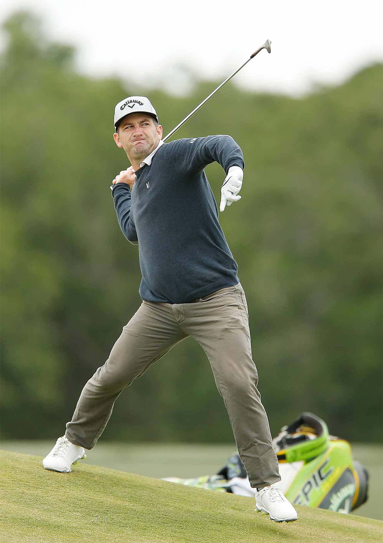 Matt Every throws his club during the second round of the AT&T Byron Nelson.