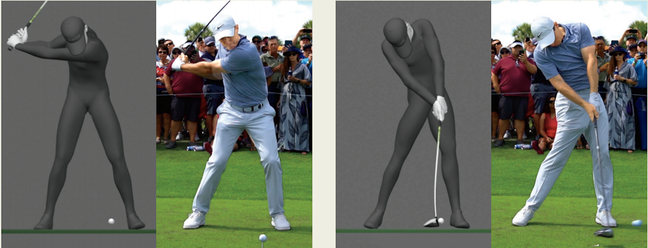 Side-by-side technology reveals McIlroy's key to power in his drives.