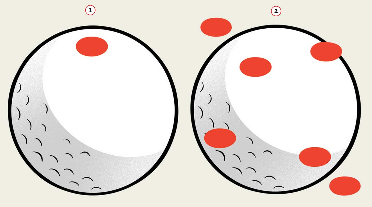 1. PRO FOCUS: According to recent eye-tracking studies, lower-handicaps and professional golfers tend to lock their eyes onto one specific part of the ball while they&rsquo;re standing over their putt. Their focus is locked, and their eyes remain &ldquo;quiet&rdquo; and calm until they finish the stroke. 2. HACK FOCUS: Higher handicappers tend to have trouble quieting their eyes as they stand over the ball. Their eyes tend to dart around and look at multiple spots on and around the ball, never fixating on one. Per the study, &ldquo;busy&rdquo; eyes lead to a lack of focus before and during the stroke, increasing the likelihood of a miss.
