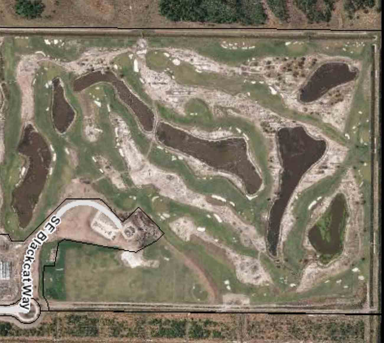 Aerial view of Michael Jordan's golf course