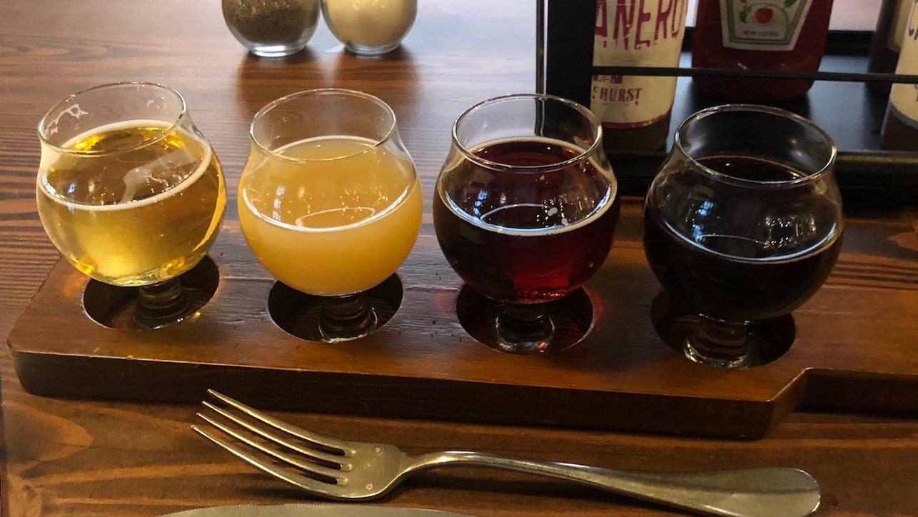 Opened in 2018, Pinehurst Brewing Company brews its own beer, offering some eclectic beers on draft.