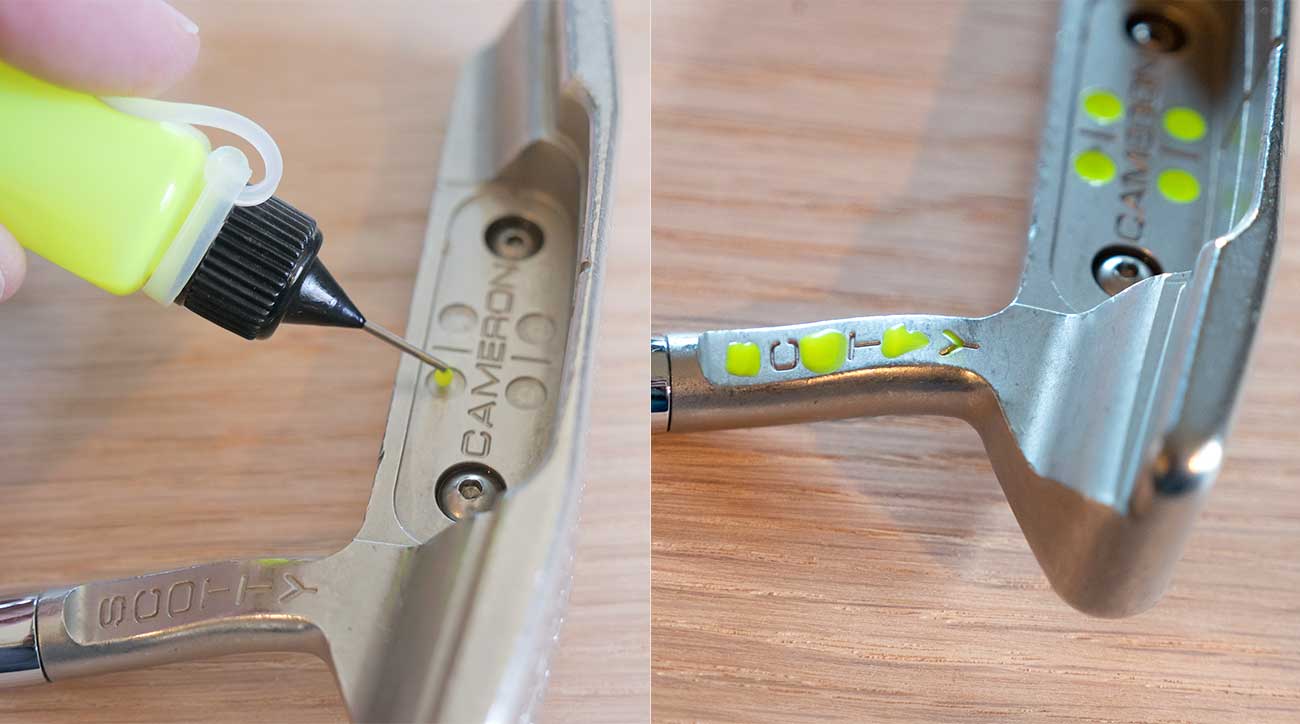 Needle-paint droppers work best, but small brushes work as well. Overflow paint is also okay. You&rsquo;ll wipe that off later. 