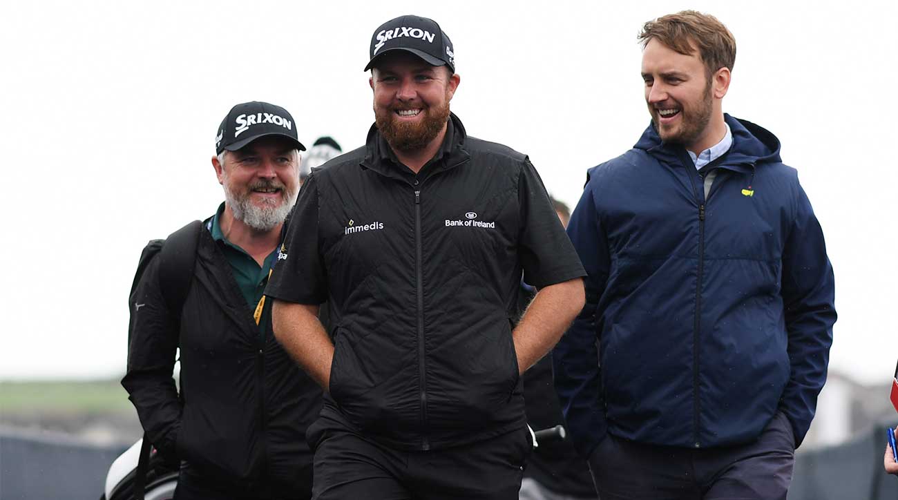 Shane Lowry arrives to Royal Portrush on Sunday of the 2019 British Open.