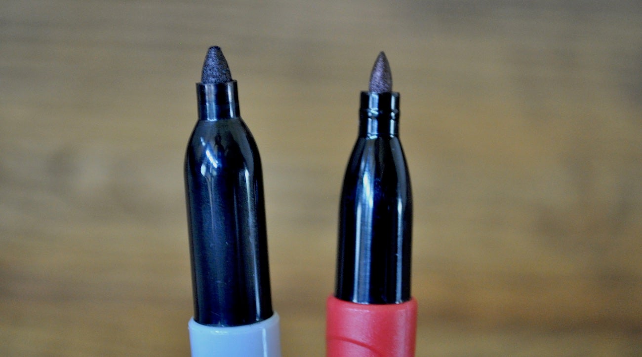 There's a difference between the fine point on Woods' Inkzall and what you'd find on a Sharpie. 