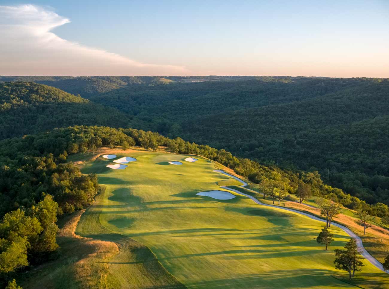 A view of the 1st hole at Payne's Valley.