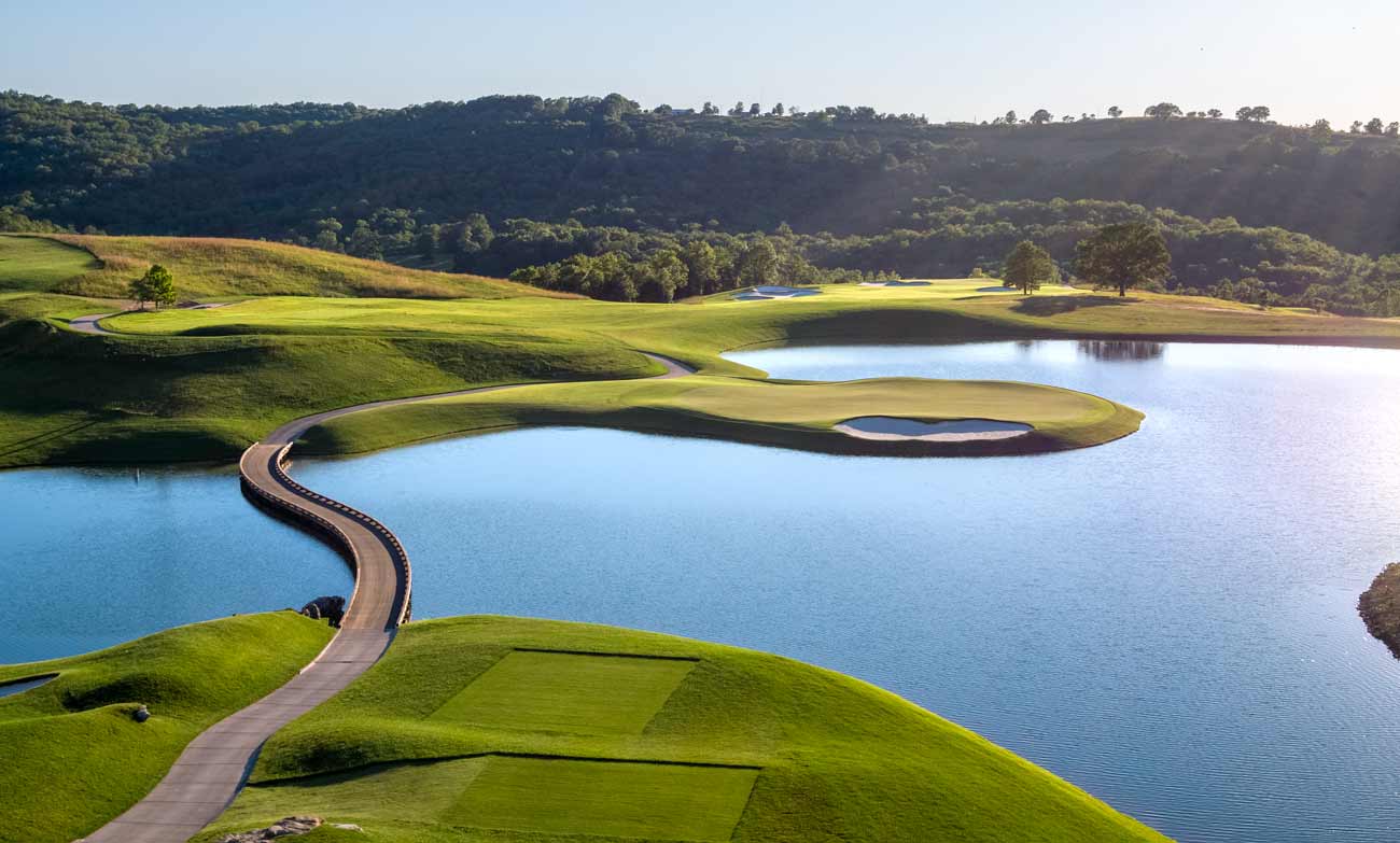 The watery 5th hole at Payne's Valley.