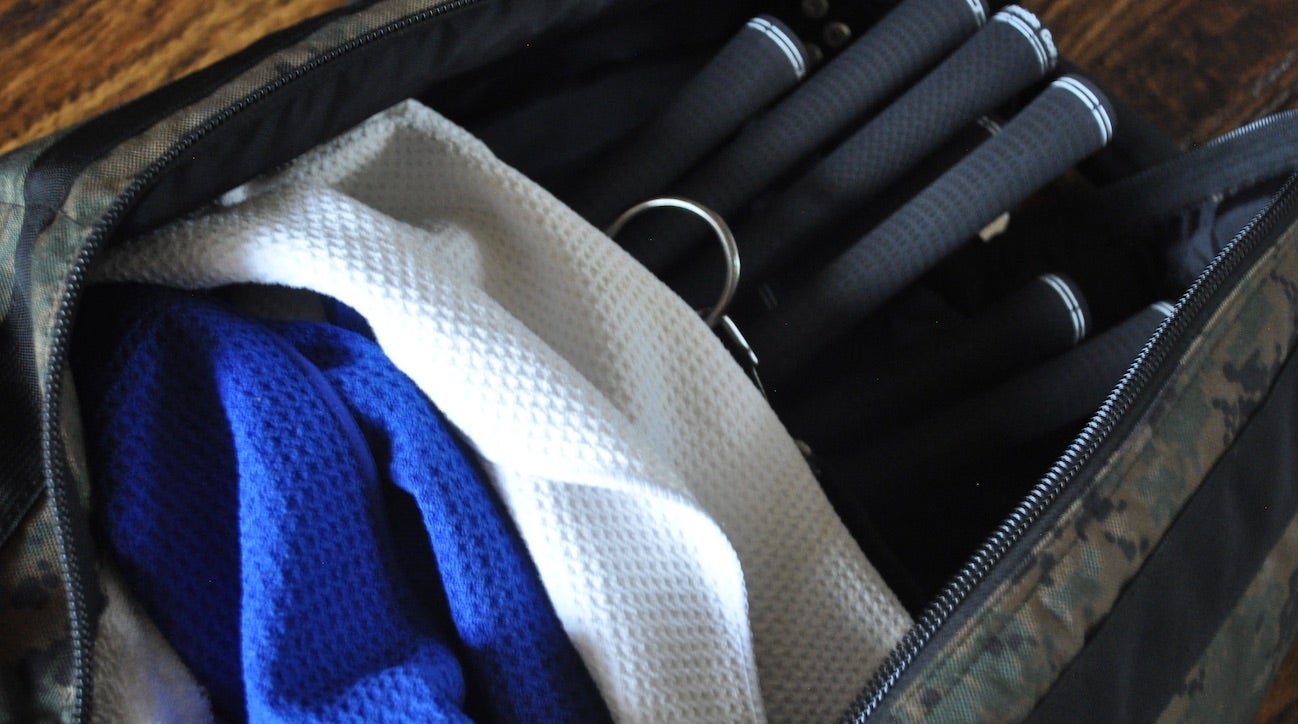 Pad your travel bag with towels to keep things secure. 