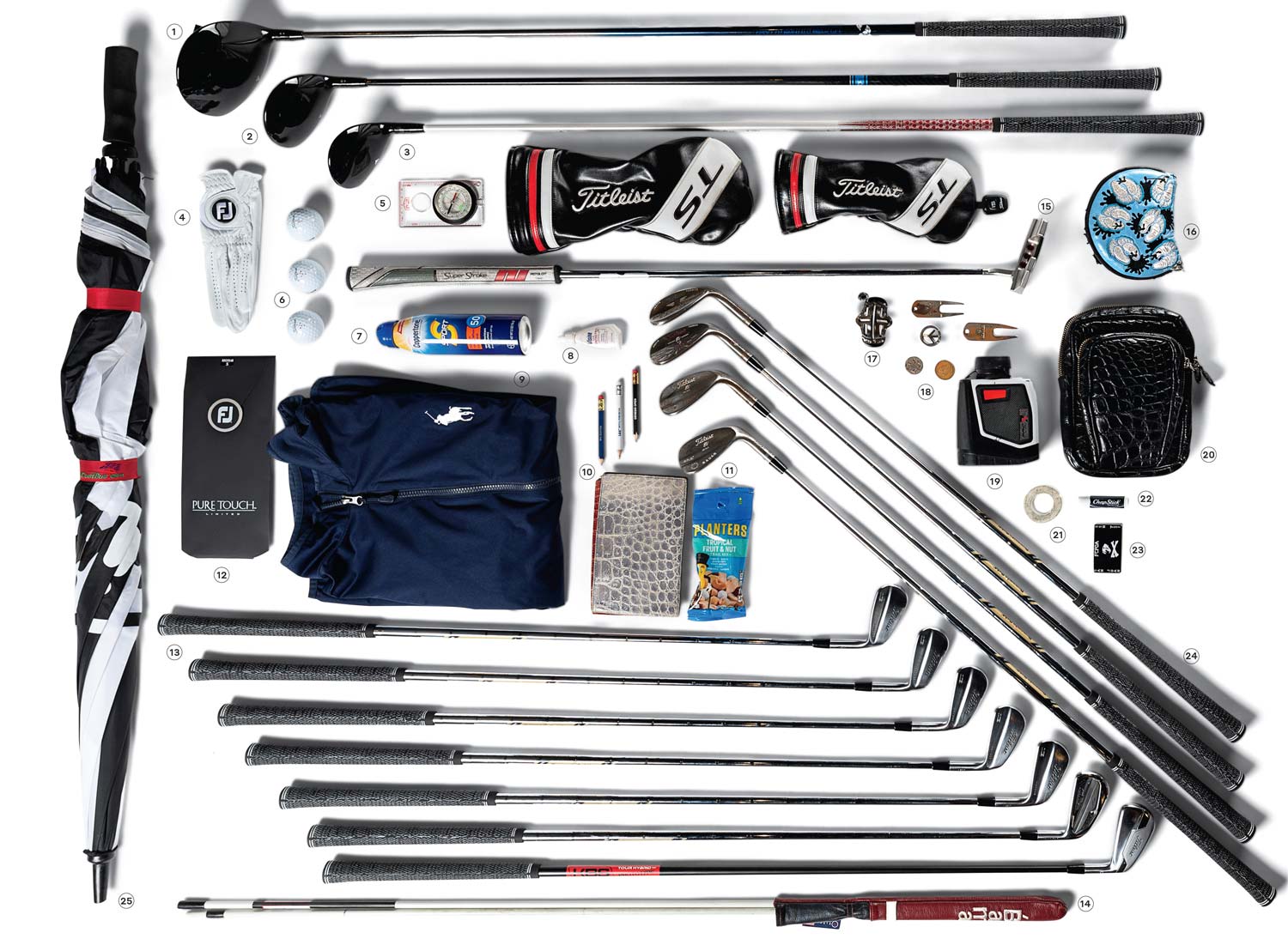 All the contents of Justin Thomas' golf bag on the PGA Tour.