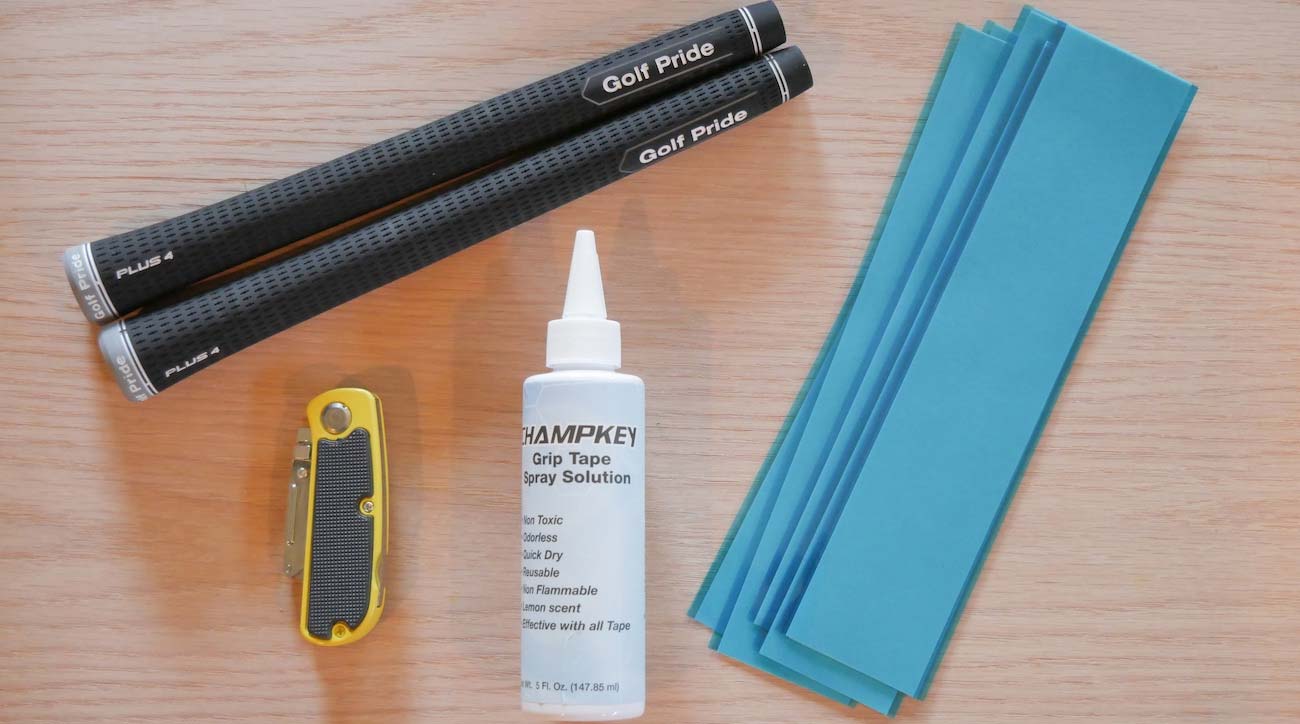 Some of the tools you'll need to regrip your clubs.