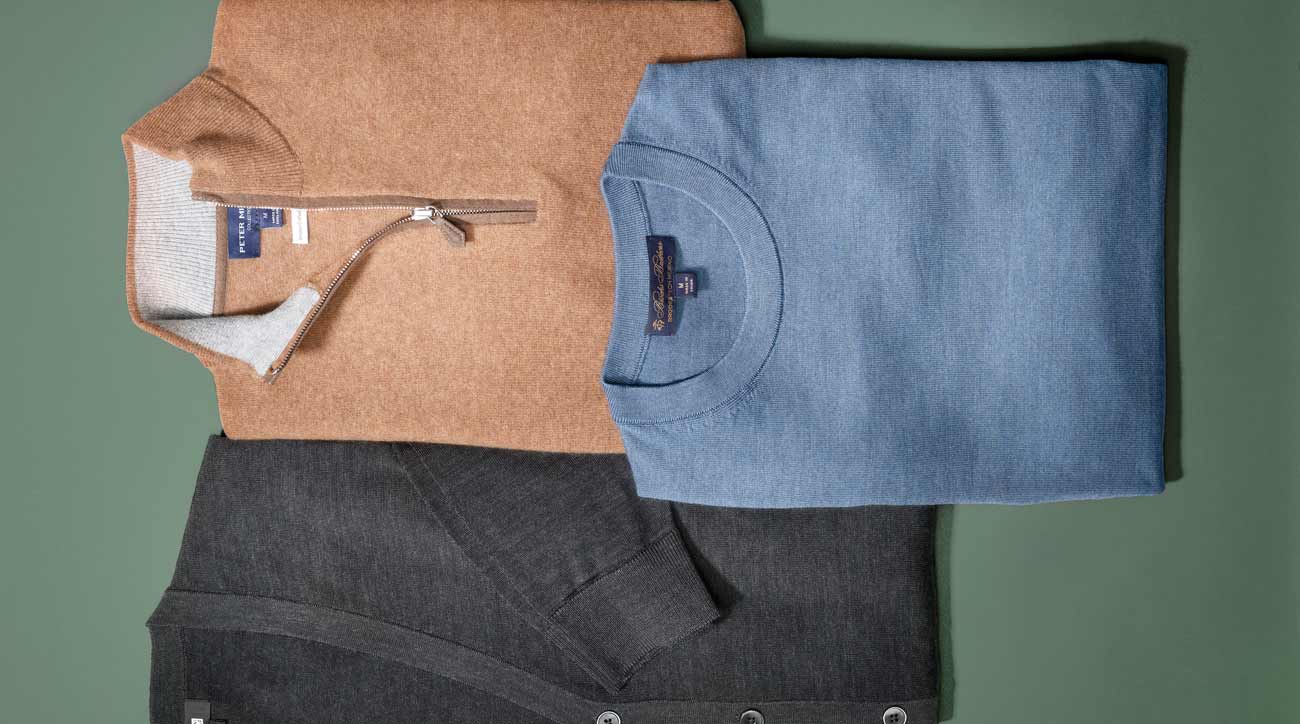 Modern Throwbacks: Golf sweaters pair old-school style with new-school materials