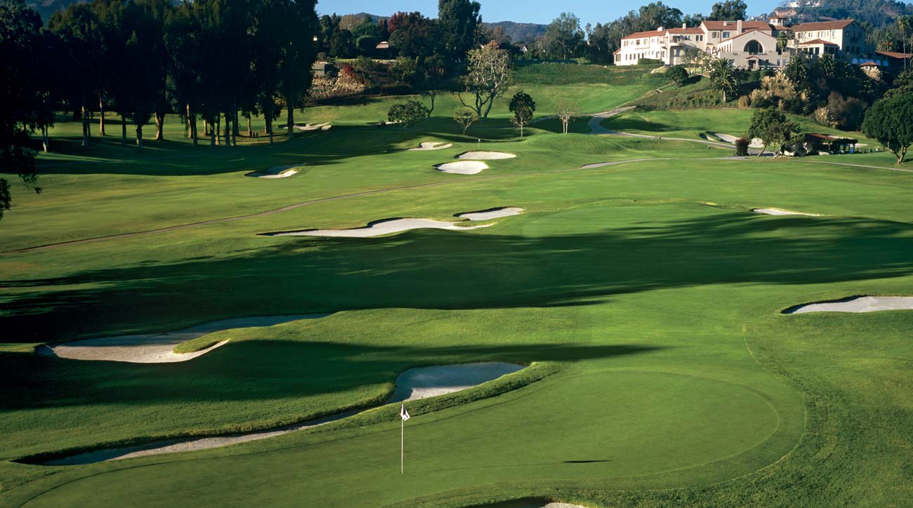 From behind the green at the vexing 10th hole.