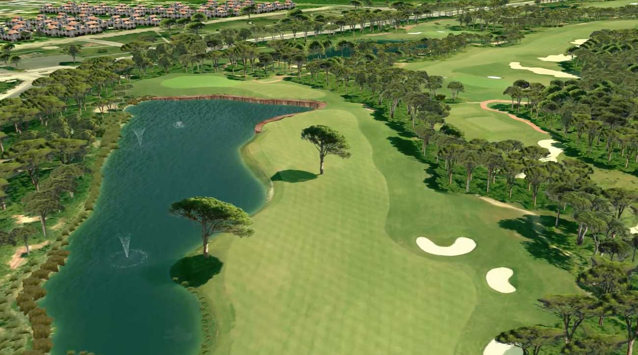 A virtual representation of the final hole Pepperell played Saturday.