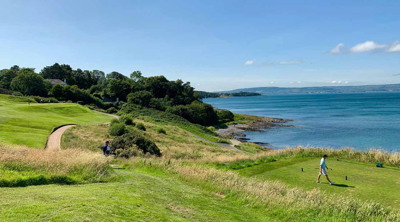 Carnalea Golf Club had a memorable 9th hole by the water.