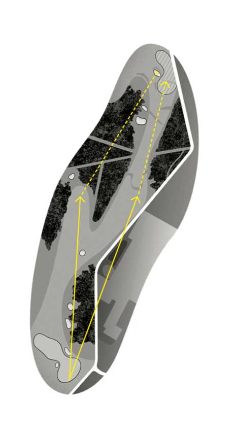 The road hole design is perhaps the most famous in all of golf, but its combination of difficulty and strategy are what separate it from a design perspective.