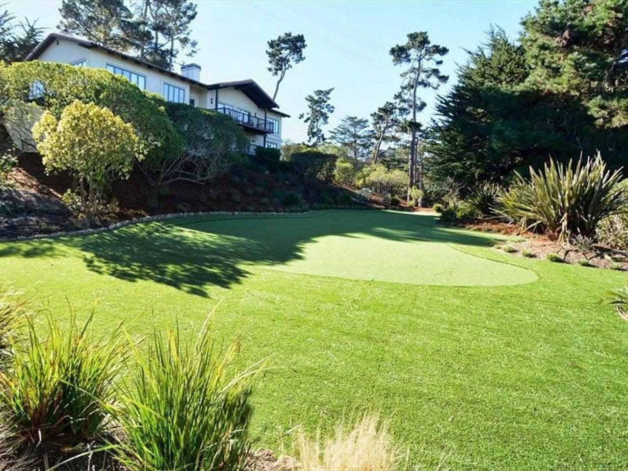 A backyard green at a home on the Monterey Peninsula.
