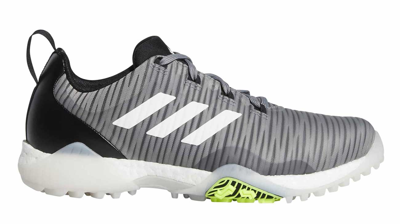 Adidas CODECHAOS shoes in the grey/signal green colorway.