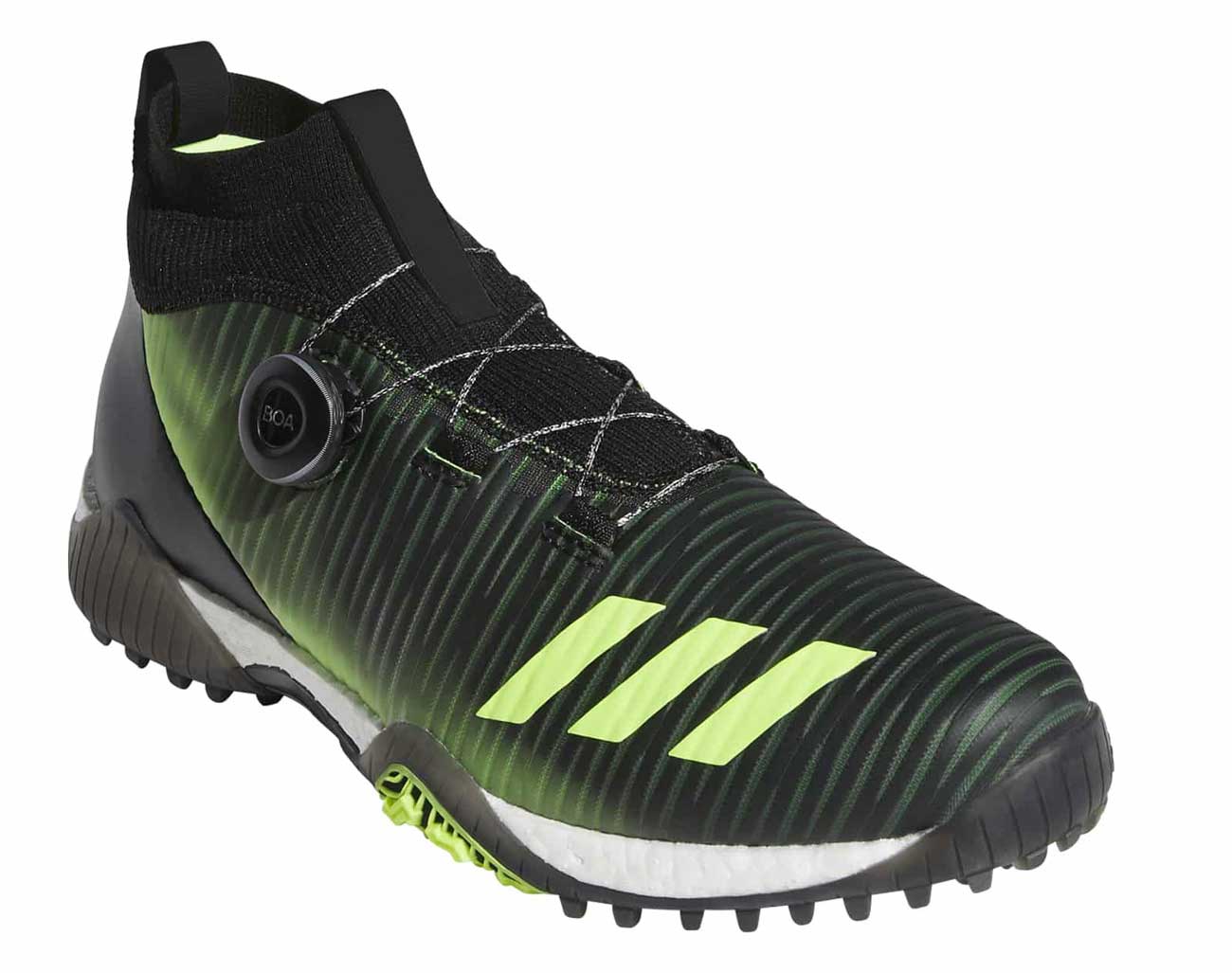 The new Adidas CODECHASO Boa golf high-top golf shoes.
