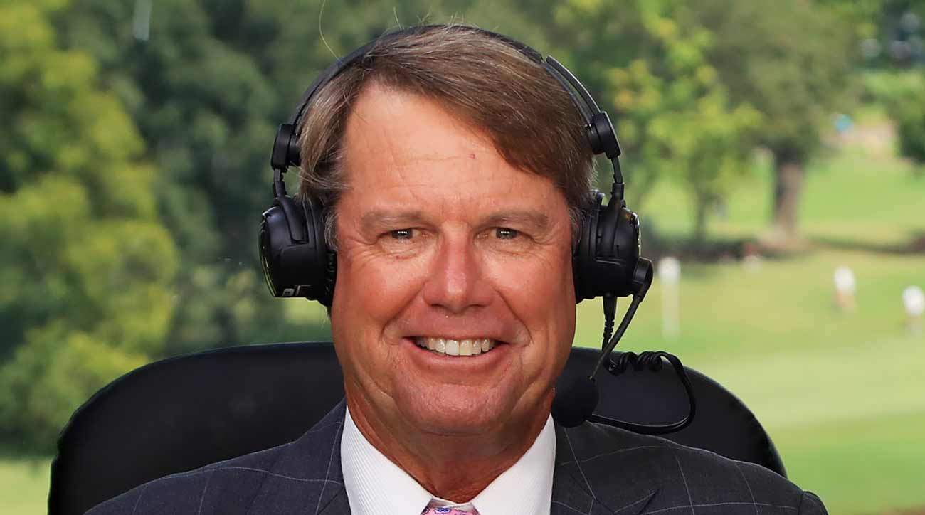 Paul Azinger in the booth for NBC Sports.