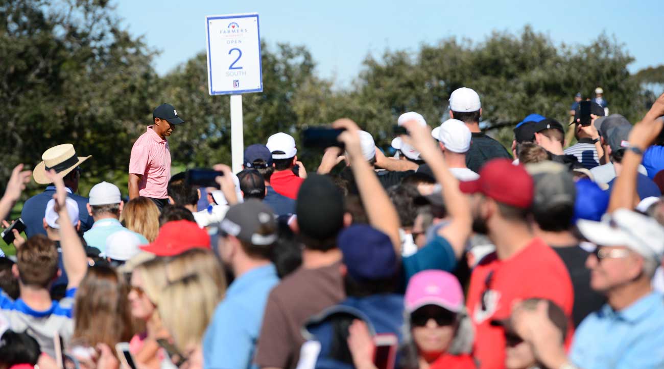 Tiger Woods pictured during the 2019 Farmers Insurance Open