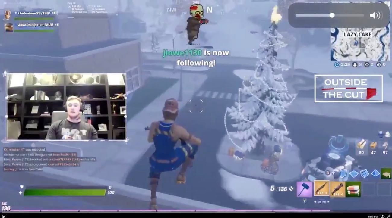 Bryson DeChambeau playing Fortnight.