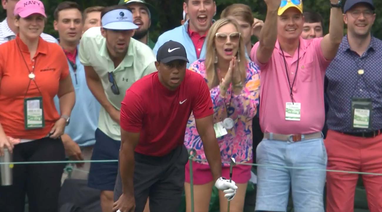 What Tiger Woods noticed re-watching the Masters (including Michael Phelps!)