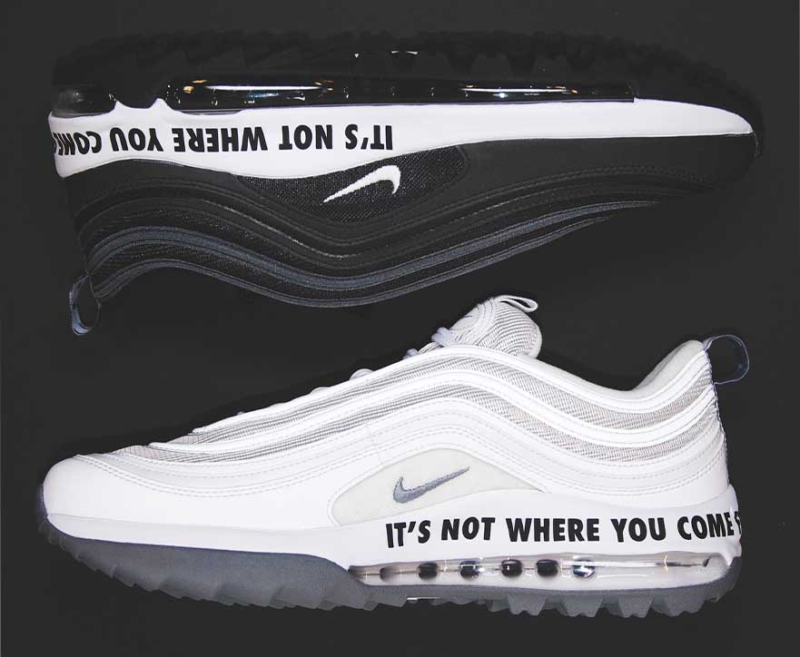Cam's Nike shoes are also adorned with one of Mack's favorite sayings.