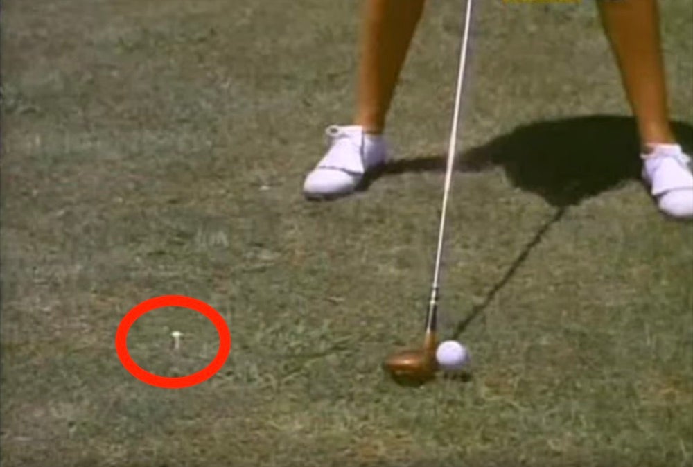 Mickey Wright golf tee takeaway