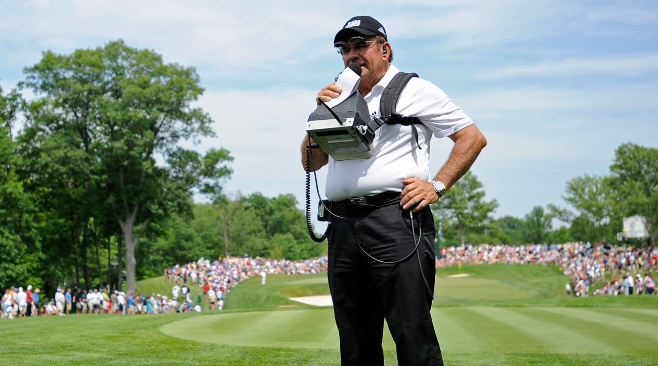 Peter Kostis reports during the Memorial Tournament.