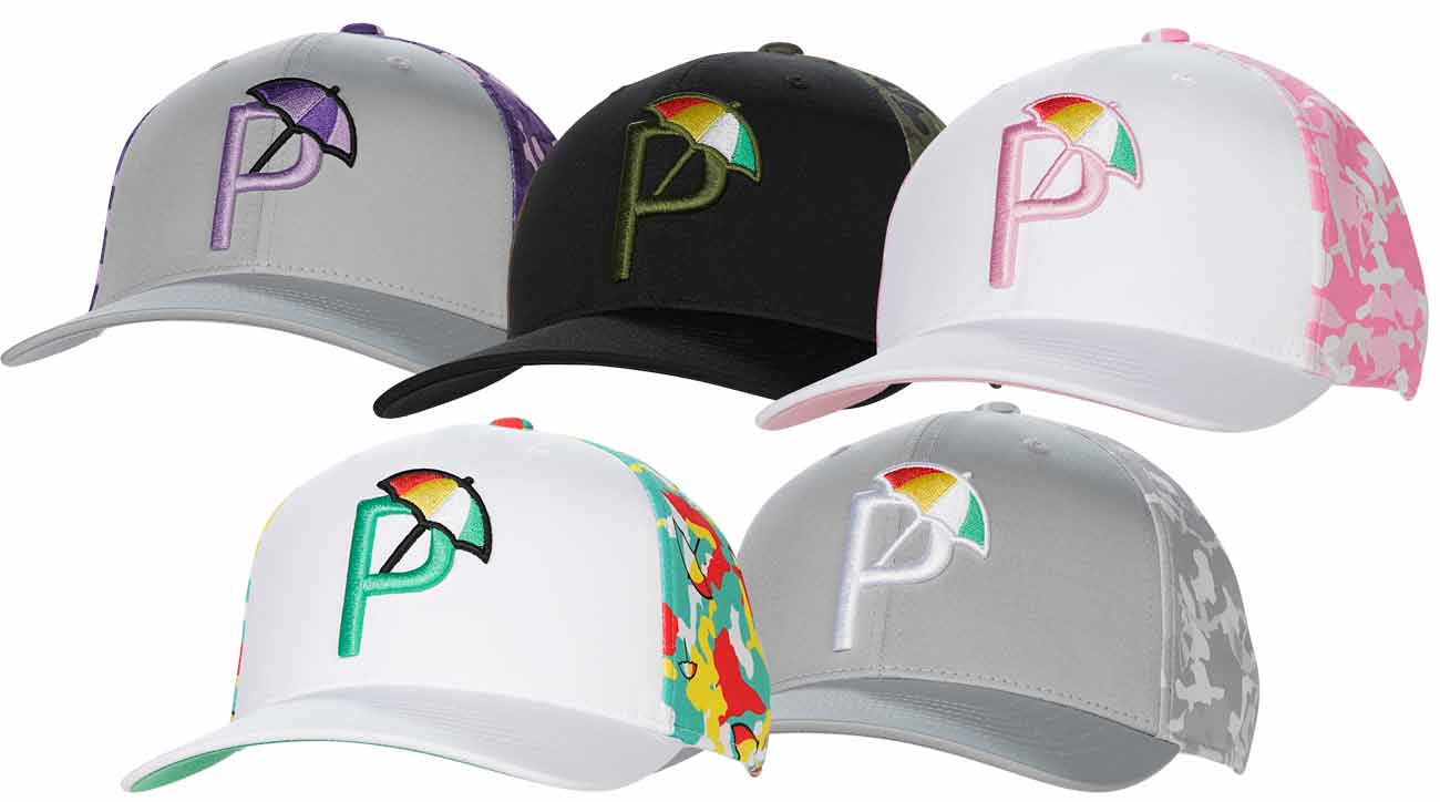 Puma "P" hats in five colors