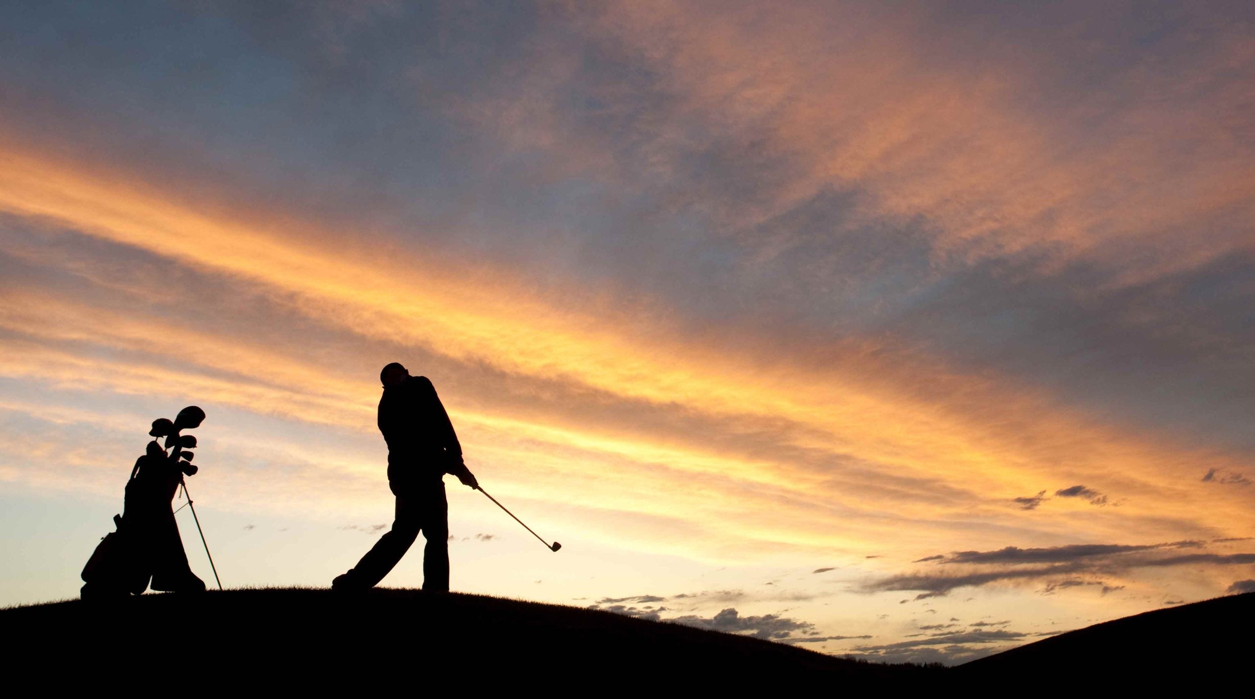 golfer hitting shot