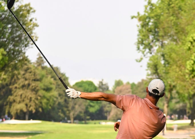 MEXICO CITY, MEXICO - FEBRUARY 23: Rory McIlroy reacts fore left to his tee shot on the 11th hole during the final round of the World Golf Championships-Mexico Championship at Club de Golf Chapultepec on February 23, 2020 in Mexico City, Mexico. (Photo by Keyur Khamar/PGA TOUR via Getty Images)