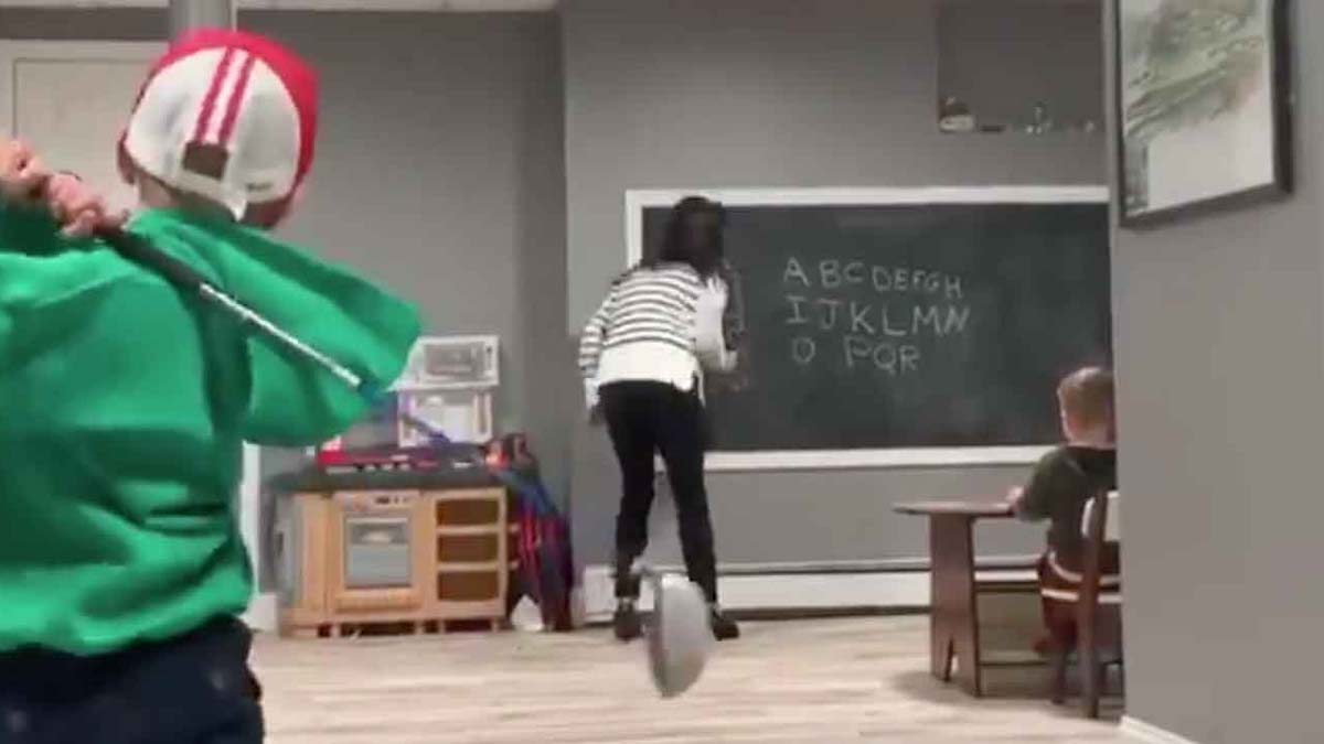WATCH: 5-year-old boy hits a fanny-tastic shot right at his mom